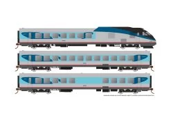Rapido 025505, HO Scale RTL Turboliner Set 5, Amtrak Phase V, With Sound & DCC