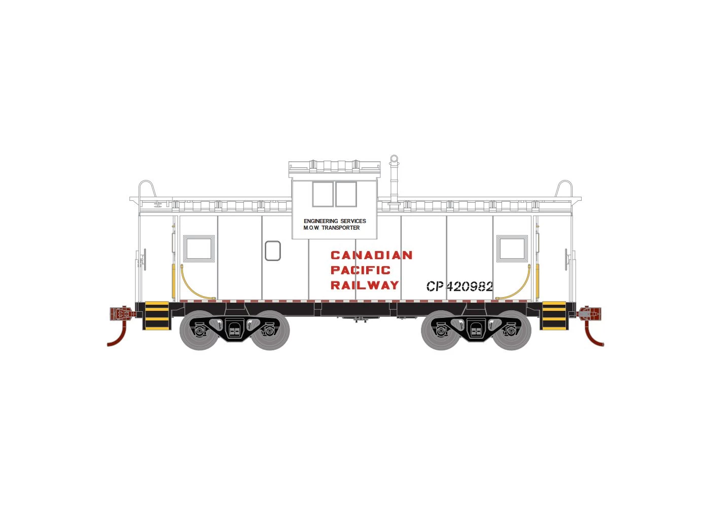 Roundhouse RND1358 HO Wide Vision Caboose, Canadian Pacific #420983 1 Roundhouse RND1358 HO Wide Vision Caboose, Canadian Pacific #420983