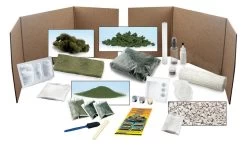 Woodland Scenics HO Scale 785-4111 Scene-A-Rama(TM) Diorama Kits, Mountain -Attack Train sp4111 contents web